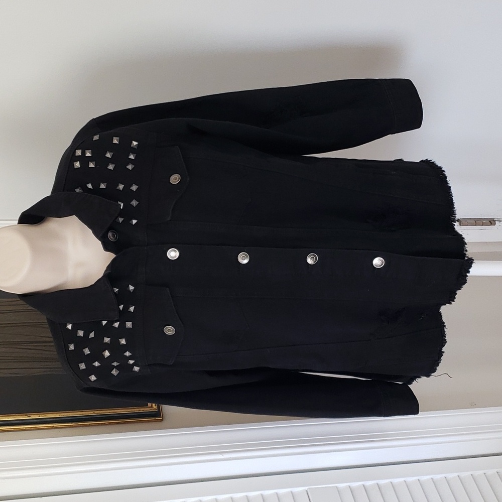 Boohoo Mia Bad Girls Club Denim Jacket Size 2 OVERSIZED